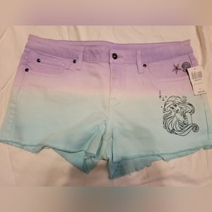 Hot Topic Ariel Dip Dye Shorts Size 15 Juniors